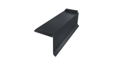 Планка торцевая сегментная 20мм Grand Line Правая 0,45 PE с пленкой RAL 7024 мокрый асфальт