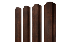 Штакетник Прямоугольный фигурный 0,45 Print Premium Cherry Wood Dark FTC