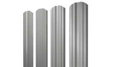 Штакетник Twin фигурный 0,45 PE RAL 9006 бело-алюминиевый