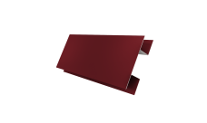 Планка H-образная стыковочная сложная Grand Line 0,45 PE с пленкой RAL 3003 рубиново-красный (2м)