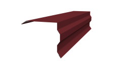 Планка торцевая фигурная 100х85 0,45 PE с пленкой RAL 3005 красное вино (2м)