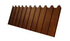 Профнастил С8A v01 фигурный 0,45 Print Premium Golden Wood Intense FTC