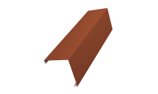 Декоративная накладка на столб универсальная угловая 80х80 для забора жалюзи Grand Line 0,45 Drap TX RAL 8004 терракота (2м)