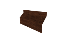 Ламель забора жалюзи Milan Slim стартовая/финишная для калиток и ворот 0,45 Print Elite Cherry Wood TwinColor