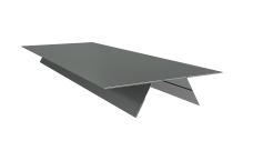 Планка стыковочная составная верхняя Экобрус Grand Line 0,45 PE с пленкой RAL 7005 мышино-серый (3м)