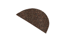 Комплект заглушек конька круглого для композитной черепицы Grand Line брауни (2шт)