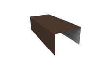 Крышка для забора из сайдинга Блок-хаус new Grand Line 0,5 PurLite Matt RAL 8017 шоколад (2,5м)