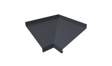 Угол отлива внутренний 200 Grand Line 0,5 PurLite Matt с пленкой RAL 7024 мокрый асфальт