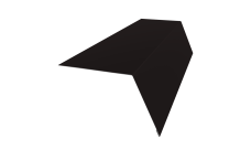 Планка карнизная широкая 100х85 Grand Line 0,45 Drap TX RAL 9005 черный (2м)