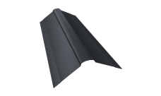 Планка конька фигурного 150x150 0,5 Rooftop Бархат RAL 7024 мокрый асфальт (2м)