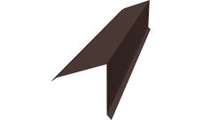 Планка конька односкатной кровли 160х160 Grand Line 0,5 Atlas X с пленкой RAL 8017 шоколад (2м)