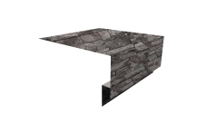 Планка околооконная сложная Блок-Хаус новый Grand Line 250х75х27 0,45 Принт Элит Камень TwinColor (2м)