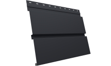 Софит металлический Квадро Брус v01 Grand Line без перфорации 0,5 PE с пленкой RAL 7024 мокрый асфальт