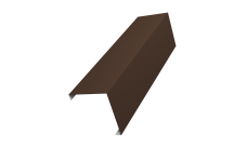 Декоративная накладка на столб универсальная угловая 62х55 для забора жалюзи Grand Line 0,5 Rooftop Бархат RAL 8017 шоколад (3м)