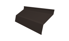 Ламель забора жалюзи Milan new gofr 0,45 Drap TX с пленкой RR 32 темно-коричневый