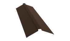 Планка конька плоского 150х40х150 Grand Line 0,45 Drap ST lite RAL 8017 шоколад (3м)