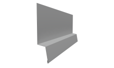 Планка начальная фальц 0,5 Satin с пленкой RAL 9006 бело-алюминиевый (2м)