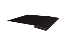 Планка начальная Grand Line 0,5 Velur X RAL 9005 черный (3м)