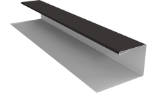 Планка П-образная Блок-Хаус новый Grand Line 0,5 Сатин матовый RR 32 темно-коричневый (2м)