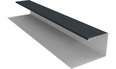 Планка П-образная Экобрус Grand Line 0,5 Сатин матовый RAL 7016 антрацитово-серый (2м)