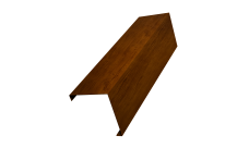 Декоративная накладка на столб универсальная угловая 62х55 для забора жалюзи 0,45 Print-double Premium Golden Wood Intense F (2,5м)