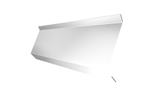 Планка примыкания в штробу 60 0,45 PE lite с пленкой RAL 9003 сигнальный белый (3м)