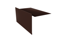 Планка ветровая для мягкой кровли 100х20х70 0,5 Velur X RAL 8017 шоколад (2м)