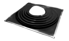 Проходной элемент (мастер флеш) комби №11 (585-1050мм) +185 EPDM (с хомутом) черный