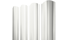 Штакетник Круглый фигурный Grand Line 0,45 Drap TX RAL 9003 сигнальный белый