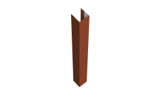 Стойка жалюзи Texas для монтажа с крепежным вкладышем 0,5 Satin Matt TX RAL 8004 терракота (1,8м)