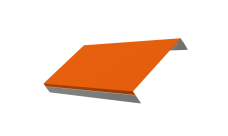 Ламель обратная стартовая/финишная забора жалюзи Texas 50мм для калиток и ворот (с заполнением ламелями 150) Grand Line 0,45 PE RAL 2004 оранжевый