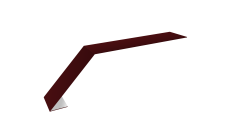 Планка карнизная для мягкой кровли 100х60 0,5 Satin Matt RAL 3005 красное вино (2м)