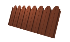 Профнастил C10B фигурный Grand Line 0,5 Satin RAL 8004 терракота