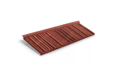 Лист композитной черепицы Metrotile WoodShake скарлет