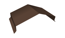 Парапетная крышка угольная 250мм Grand Line 0,45 Drap TwinColor RAL 8017 шоколад (2м)
