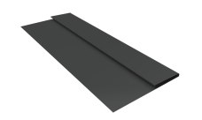 Планка стартовая Блок-Хаус новый Grand Line 0,5 Velur RAL 7016 антрацитово-серый (2м)