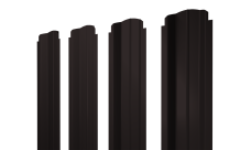 Штакетник П-образный B фигурный 0,5 Satin Matt TX RAL 9005 черный