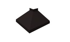 Угол отлива внешний 100 Grand Line 0,45 Drap-double TX с пленкой RAL 9005 черный