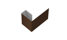 Финишный профиль фибросайдинга 0,5 Satin Matt RAL 8017 шоколад (2м)