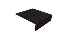 Планка околооконная простая 200х75 0,45 Drap TX RAL 9005 черный (2м)