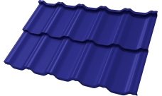 Профиль волновой "Квинта Уно" ("Kvinta Uno") 0,45 ПЭ RAL 5002 ультрамариново-синий