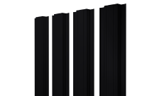 Штакетник Прямоугольный с прямым резом Grand Line 0,45 Drap ST RAL 9005 черный