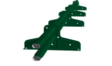 Снегозадержатель Стандарт Т4 d 40х20 RAL 6005 (3м)