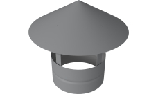 Дымник на трубу круглый d180 0,5 Satin с пленкой RAL 7004 сигнальный серый