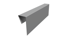 Планка приемная оконная фибросайдинга Grand Line 0,5 Satin с пленкой RAL 9006 бело-алюминиевый (3м)