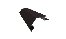 Планка угла внешнего сложного 135 градусов Блок-Хаус new Grand Line 0,5 Satin Matt TX RAL 9005 черный (2м)