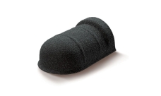 Конек торцевой полукруглый (пластиковый) для композитной черепицы Metrotile серый (0,3м)