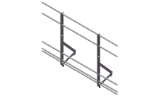 Ограждение кровельное со снегозадерж. Optima 1,2х2м RAL8017