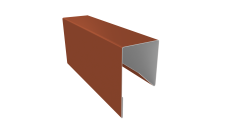 Планка П-образная заборная 17 0,5 PurLite Matt RAL 8004 терракота (2,5м)