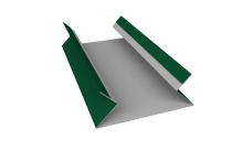 Планка угла внутреннего составная верхняя Экобрус Grand Line 0,45 Drap RAL 6005 зеленый мох (3м)